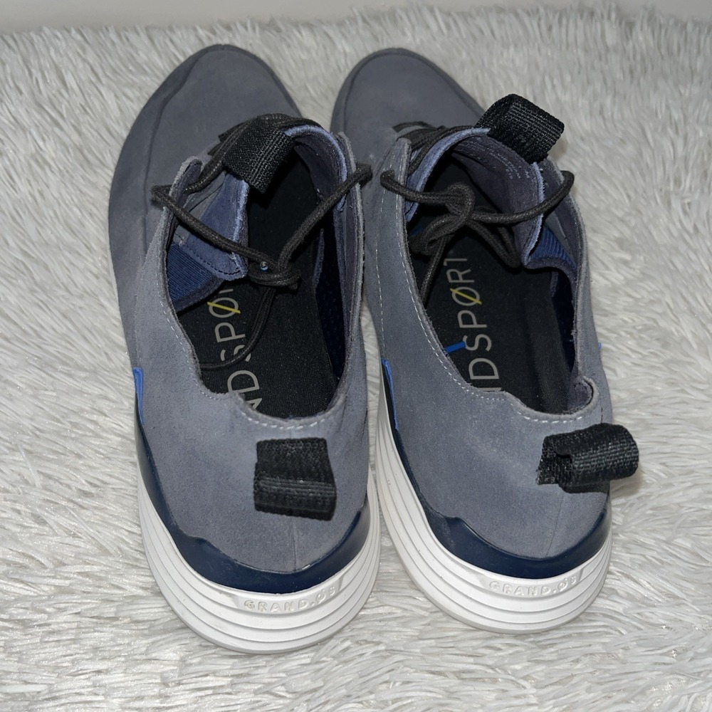 Cole Haan Grandsport Shoes Men's 13 M Blue Suede Oxford Sneakers Casual Preppy - Picture 3 of 16